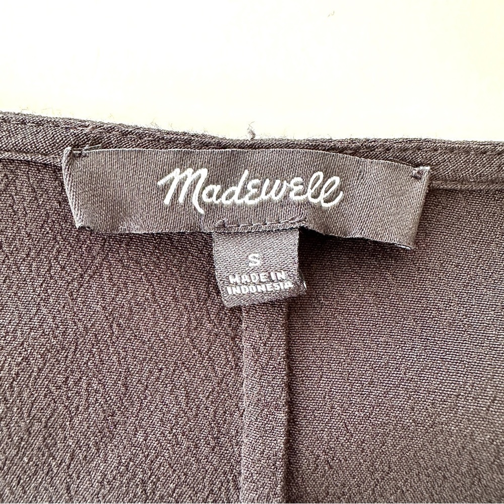Madewell shift dress with v-neck & long sleeves, knee  length, loose fitting - Picture 8 of 9